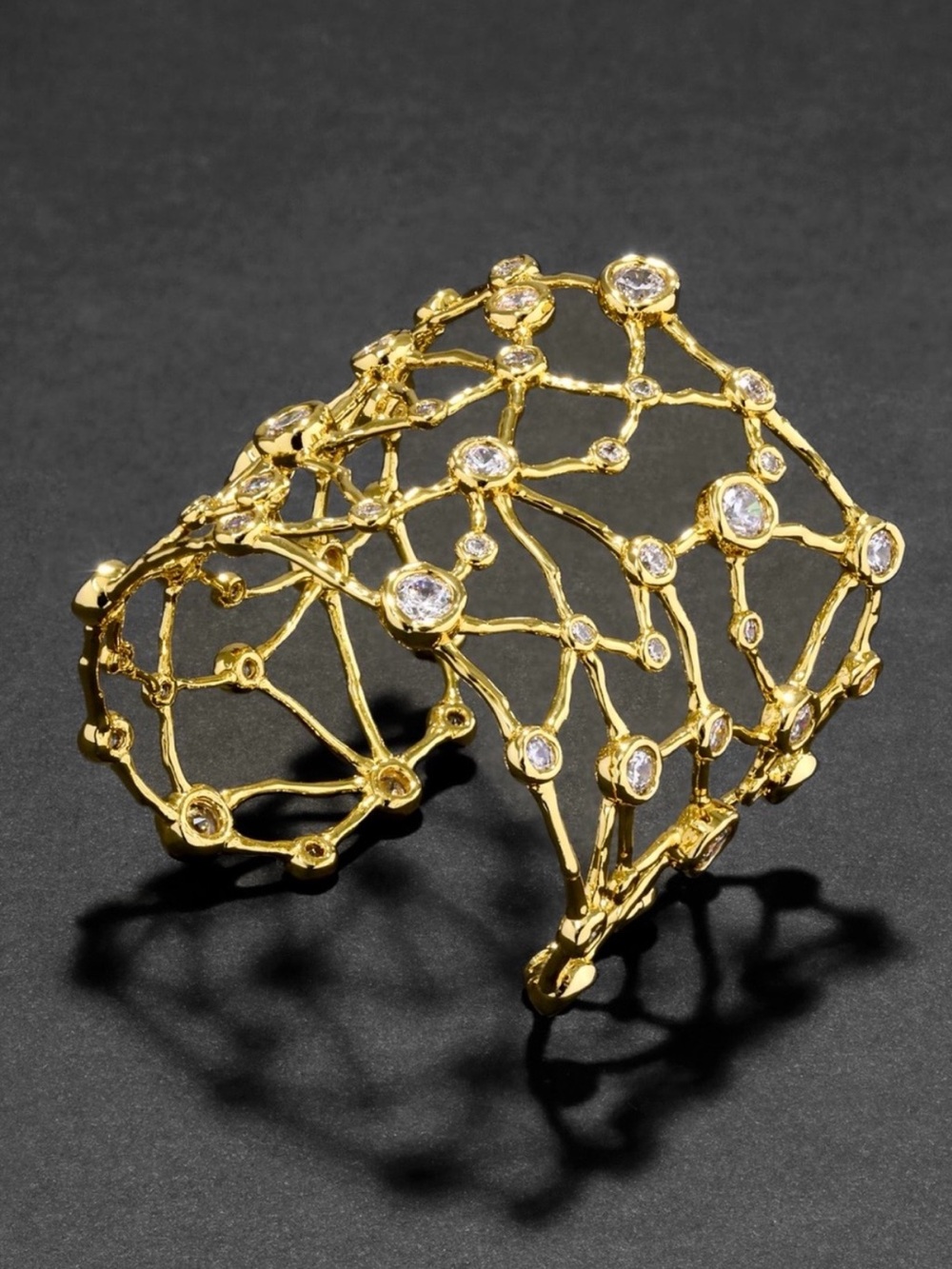 Alexis Bittar Asterales Gold Celestial Wide Cuff Bracelet